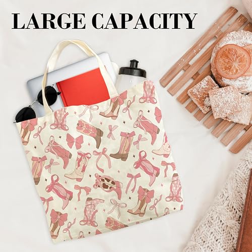Bolso Tote Rosa con Lazo para Mujer miniatura 5