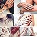 Yazhiji Tiny Waterproof Temporary Tattoos - 60 Sheets, Moon Stars Constellations Music Compass Anchor Words Lines Flowers for Kids Adults Men and Women
