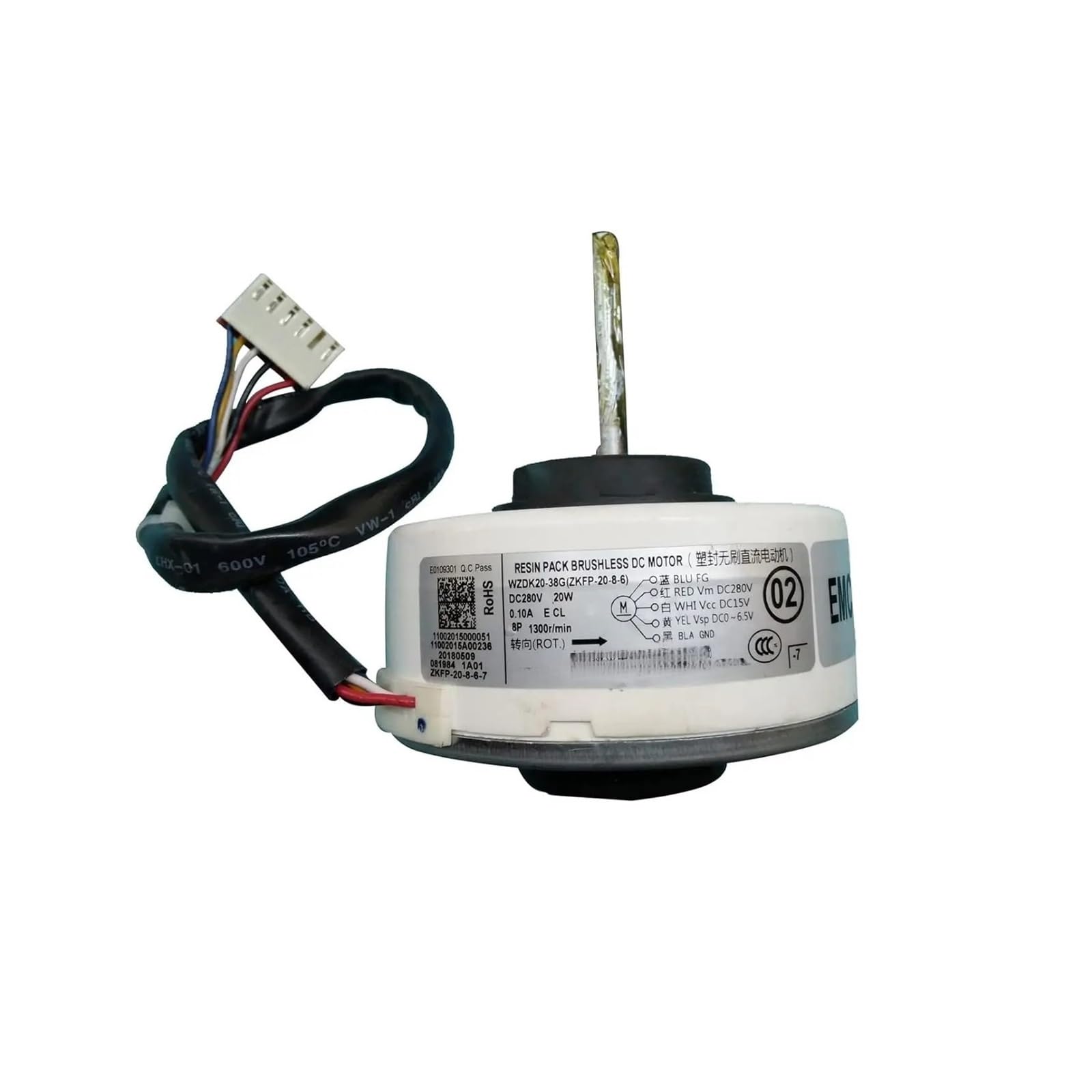 10er-Pack WZDK20-38G ZKFP-20-8-6 bürstenloser DC-Lüftermotor, 20-W-Inverter-Klimaanlage-Innengerät-Ersatzmotoren