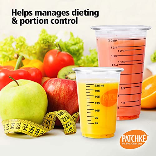 Disposable Measuring Cups For Resin 8 Oz - Clear Plastic Graduated Cup For Epoxy Resin Stain Mixing, Chemical And Cooking & Baking Safe, Clear And Transparent (20 - 1 Cup Measures) #TOP6