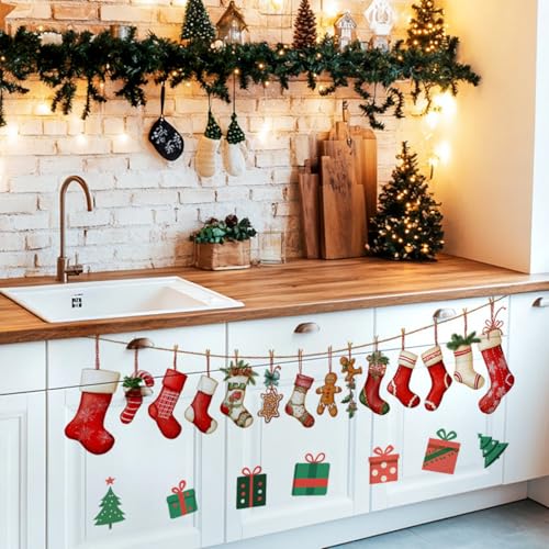Autocollant décoratif bas de Noël pour masquer un mur vide - 4