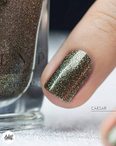 Image of ILNP Caesar - Deep Olive Holographic Metallic Nail Polish