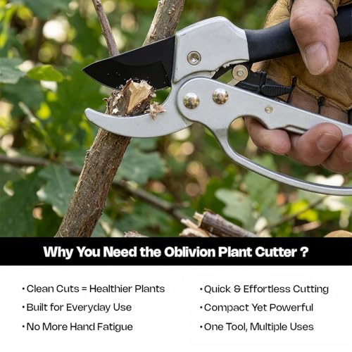 Image of Oblivion Plant Cutter for Garden 200mm - Enhanced Garden Shears Pruning Machine - Heavy Duty and Gardening Scissors for Trees, Shrubs and Plants - Sharp Pruning Cutter Tool for Home Use (Pack of 1)