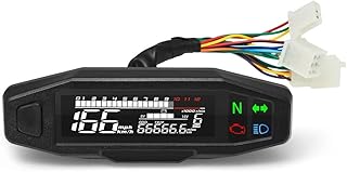 Motorcycle Odometer Universal LCD Digital Motorcycle Meter Speedometer Odometer RPM Fuel Meter LCD Digital Gauge Turn Signal Light For Caravan