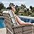 Aoxun 10-Piece Patio Furniture Set with 44” Fire Pit Table, Wicker Rattan Outdoor Sectional Sofa with High Back Swivel Rocker Chairs, Outdoor Patio Furniture Set with Thick Cushions & Ottoman, Grey