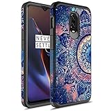 OnePlus 6T Case, Rosebono Slim Hybrid Dual Layer Shockproof Hard Cover Graphic Fashion Cute Colorful Silicone Skin Cover Armor Case for OnePlus 6T (Mandala)