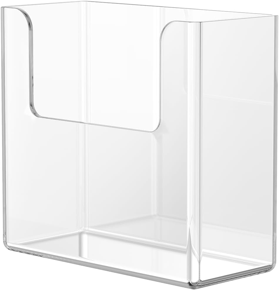 Marketing Holders 4 Pack Oversized Vertical Business Card Holder Display 2" Wide Desktop Organizer Clear Plastic Stand for Stickers Lotto Pencils Tags Scorecard Labels