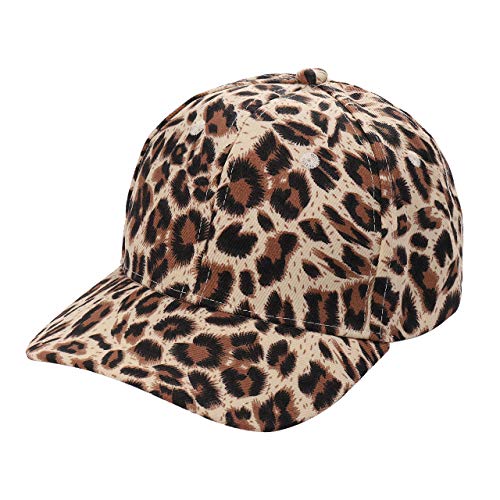 Boderier Leopard Print Baseball Cap Adjustable Back Women Girls Cotton Hat With Matching Hoop Earrings thumb #3