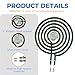 Upgraded WB30M1 Electric Stove Burner ERS30M1 Replacement for 6 Inch 5 Turns 240V Surface Element with Silver Center Medallion fit for GE Hot-point Ken-more Range Stove by Romalon