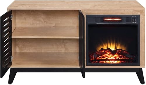 Miniatura 3 de YKAMM - Chimenea para muebles en acabado roble y espresso