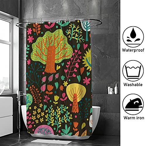 Rideau de douche en polyester lavable en machine style dessin animé - 5