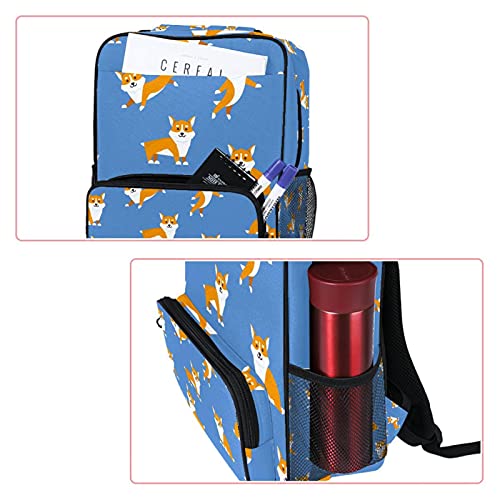 Sac à dos décontracté Corgi pour ordinateur portable et loisirs