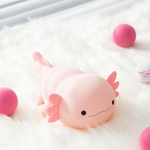 Miniatura 6 de Axolotl - Luz nocturna para dormitorio de niños, lámpara de noche de silicona con animales, lámpara de noche táctil de dinosaurios, lámpara de noche