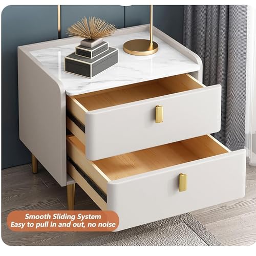 Table de chevet à 2 tiroirs pour chambre et rangement - 5