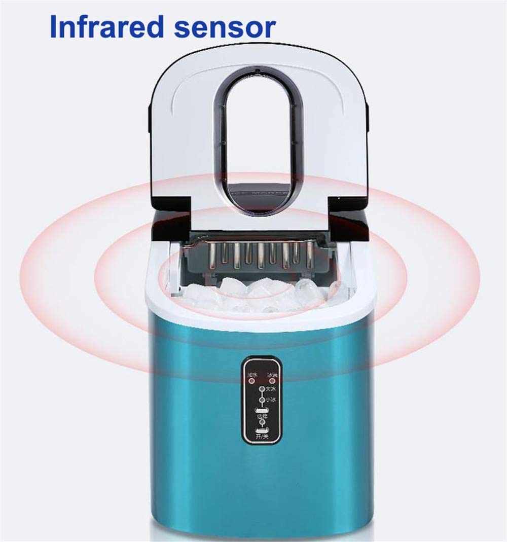 Grande capacità Automatico Portatile controsoffitto Macchina elettrica Ice Maker, 35 libbre in 24 Ore, 9 Ice Cubes Pronto in 8 Minuti, con Ghiaccio Paletta e Basket, Blu