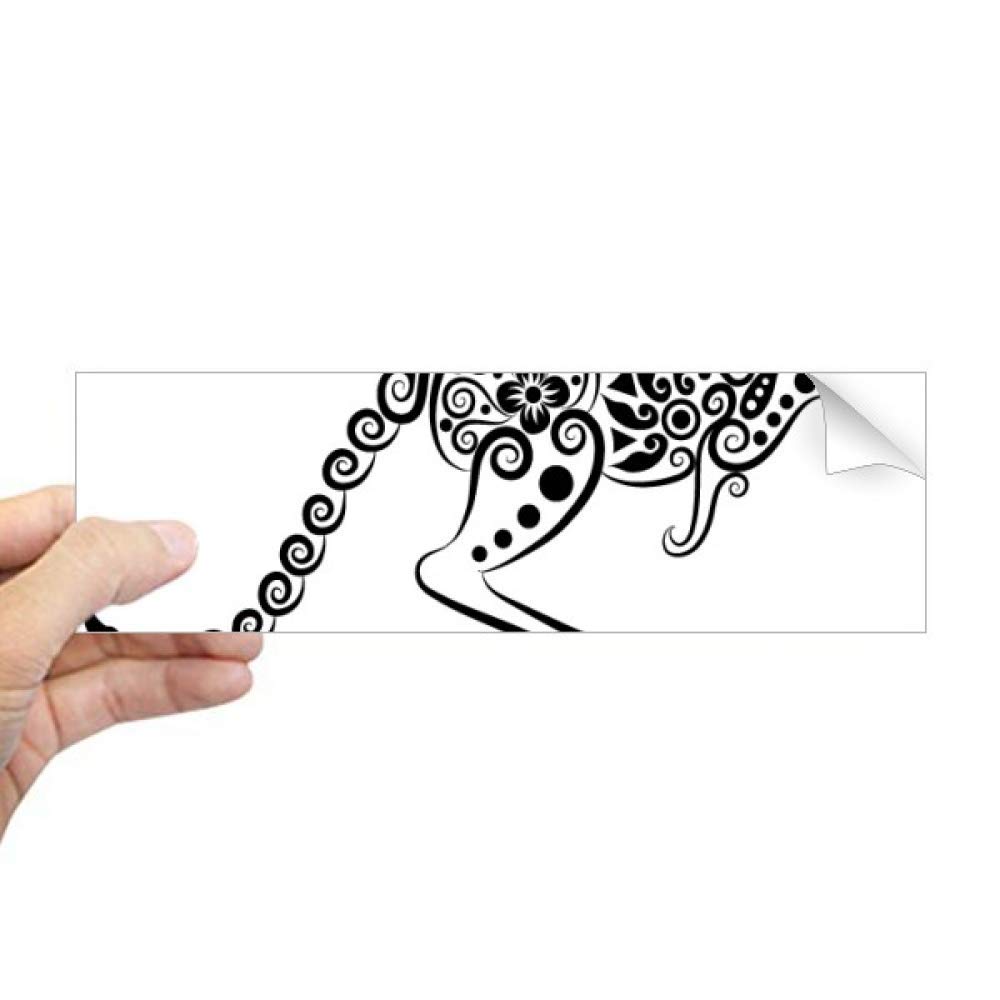 Autocollant rectangulaire pour fenêtre : masquez les vitres nues avec le motif kangourou