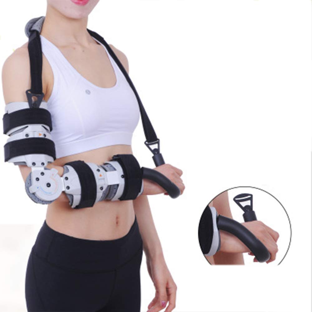 Cabestrillo articulado para Hombro, Brazo, Soporte para antebrazo, órtesis de Codo, órtesis Fija Ajustable con articulación de Codo articulada