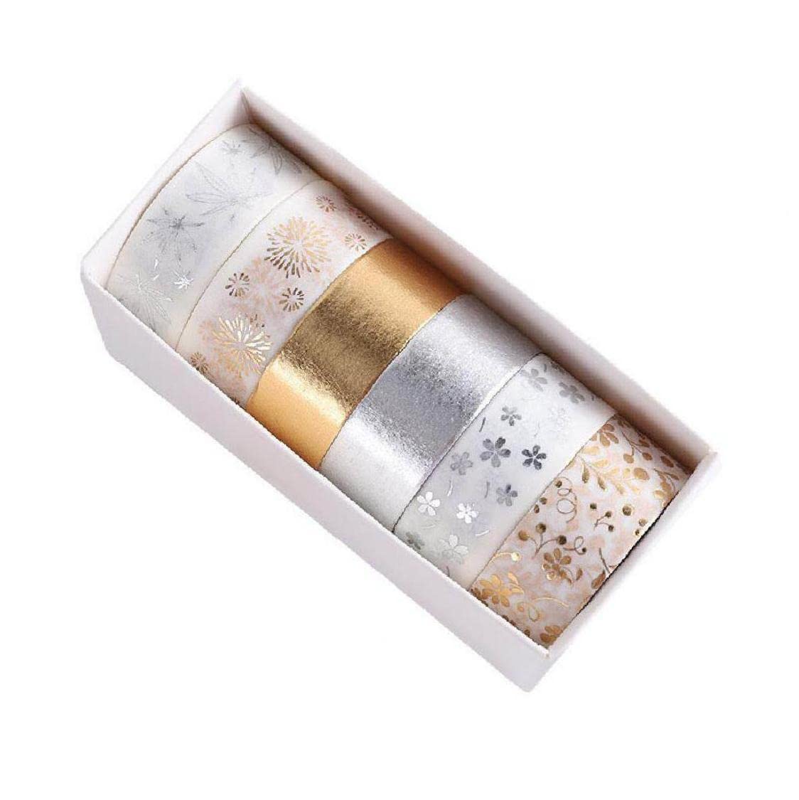 Floral Washi Tape Set with Gold Foil Accents