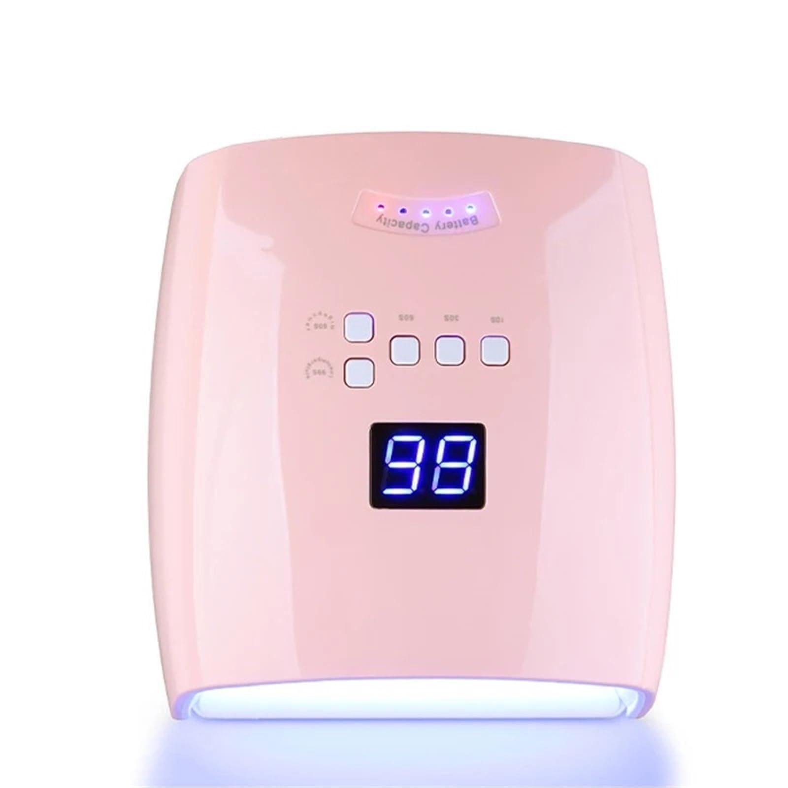 Lampa UV do paznokci, 66W Akumulatorowa lampa do paznokci Profesjonalna suszarka do lakierów żelowych Maszyna do manicure Lampa UV LED do paznokci(No handle White light)