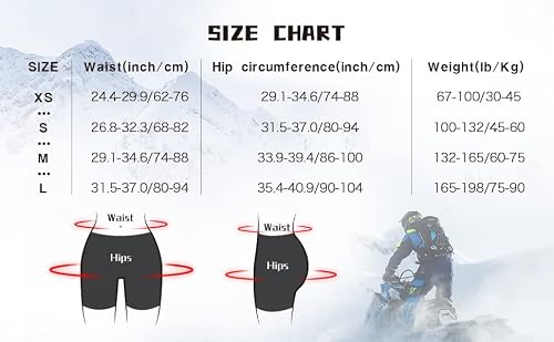 Shinypro Protective Padded Shorts For Snowboard And Skate,Overall 3D Protection,Butt And Tailbone Heavy Duty Protection,M Size #TOP3