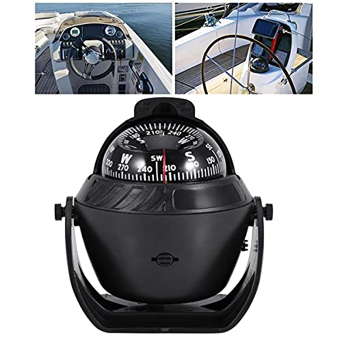 Brújula marina digital con luz LED 12V para barco miniatura 1
