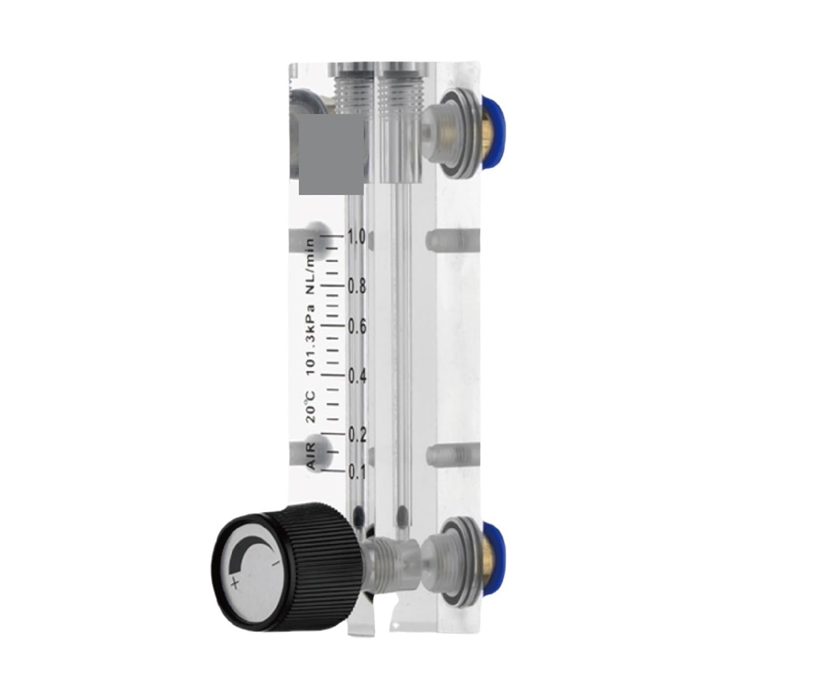 KSZHZYMGX LZM-4T Flow Meter Adjustable Panel Mount Gas Rotameter Air Flow Rate Controller(Gas 1-10LPM-6mm)