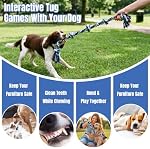 Bmag Jouets pour chiens à corde pour les brochettes agressives, Jouets interactifs pour chiens de grande taille, Jouet à corde tressé durable avec 5 Nœuds (bleu)