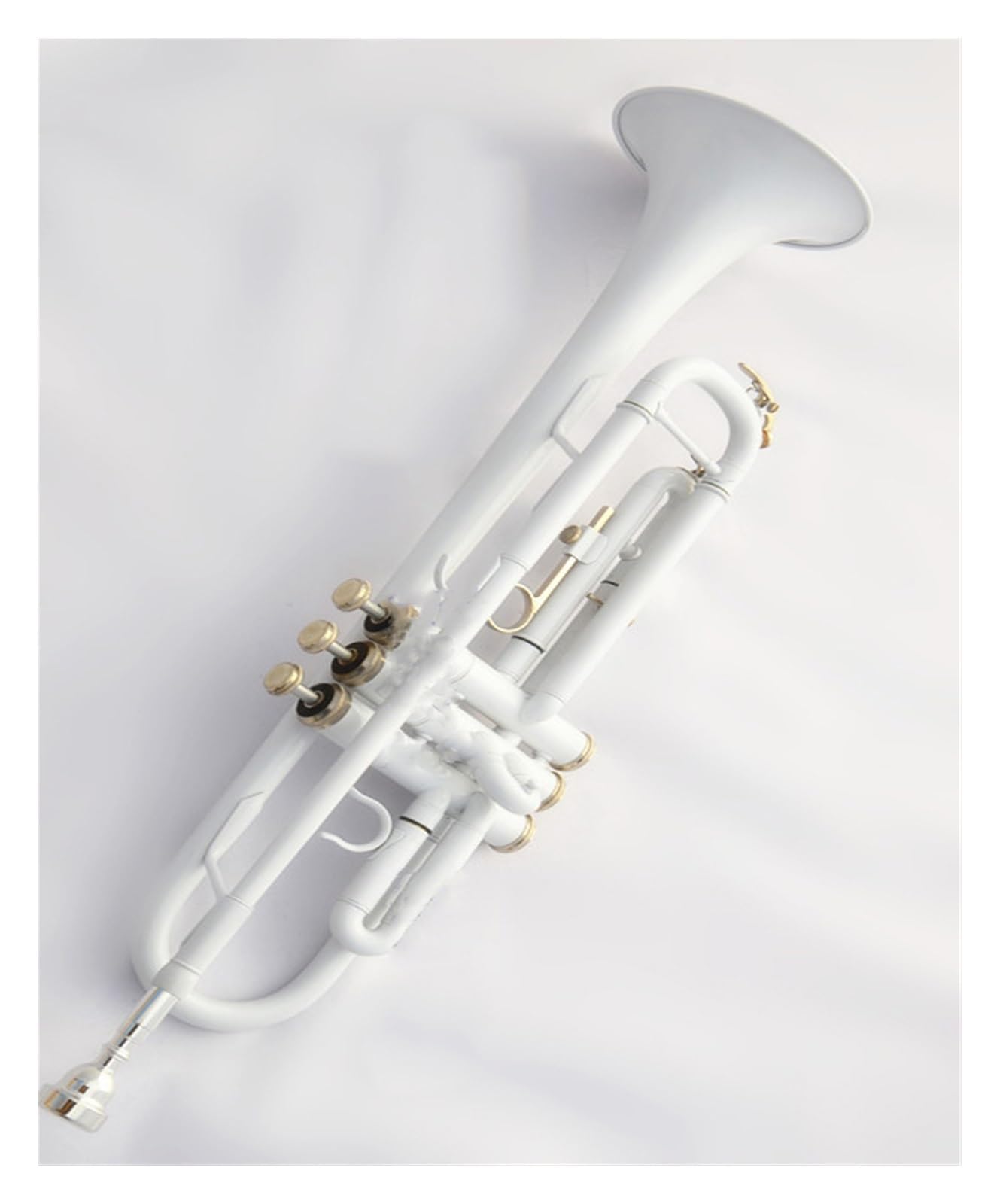 trąbka instrument Trąbka z białą farbą zaawansowana profesjonalna trąbka