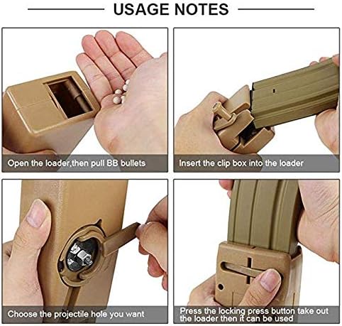 Miniatura 5 de BB - Manivela de mano M4 de plástico para carga rápida de airsoft, caza, revista, 0.236 in, 1000 vueltas (6 colores opcionales)