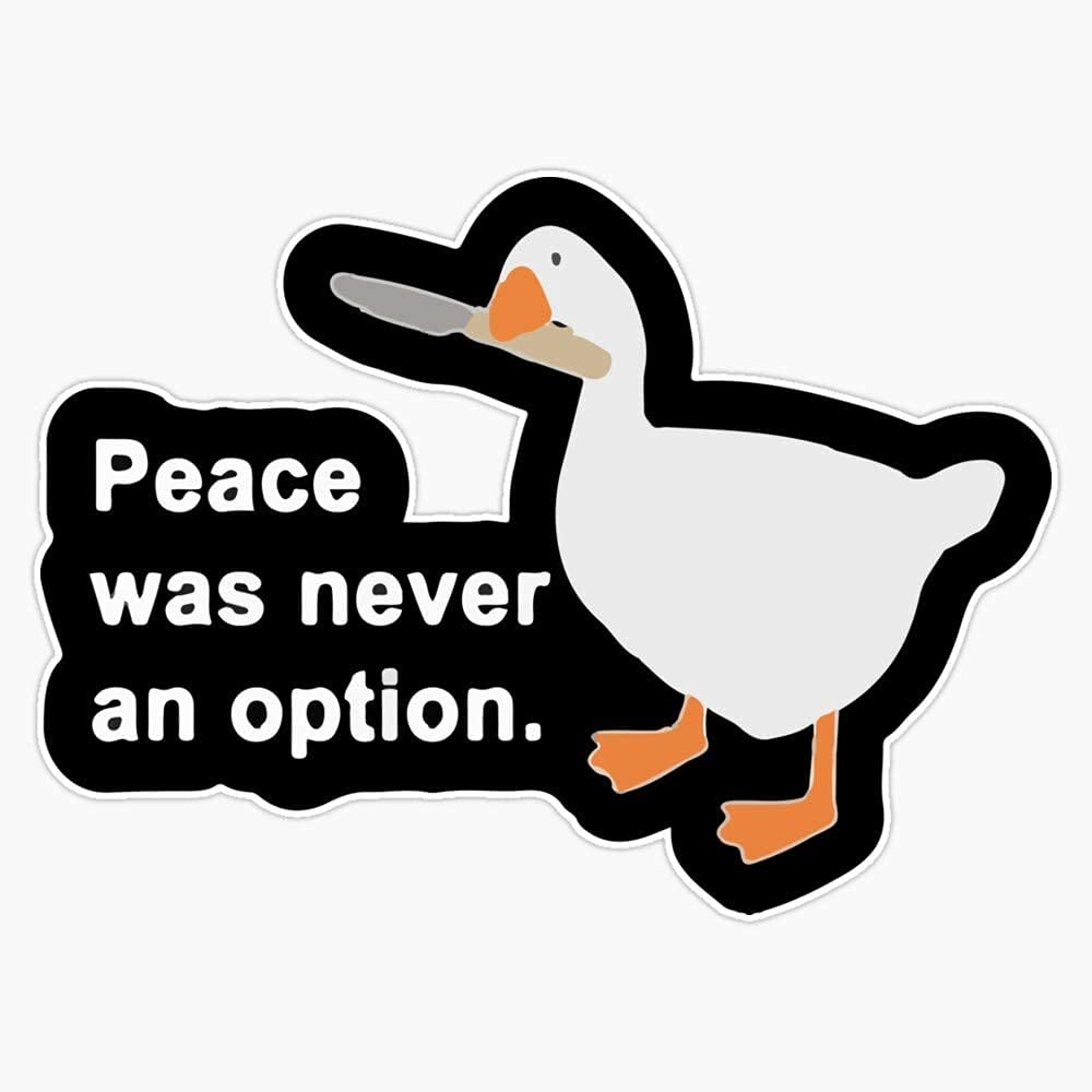 DW – Peace was Never an Option Sticker Outdoor Rated Vinyl Bumpers Sticker Decal for Car, Windows, Laptops, Truck | 5''