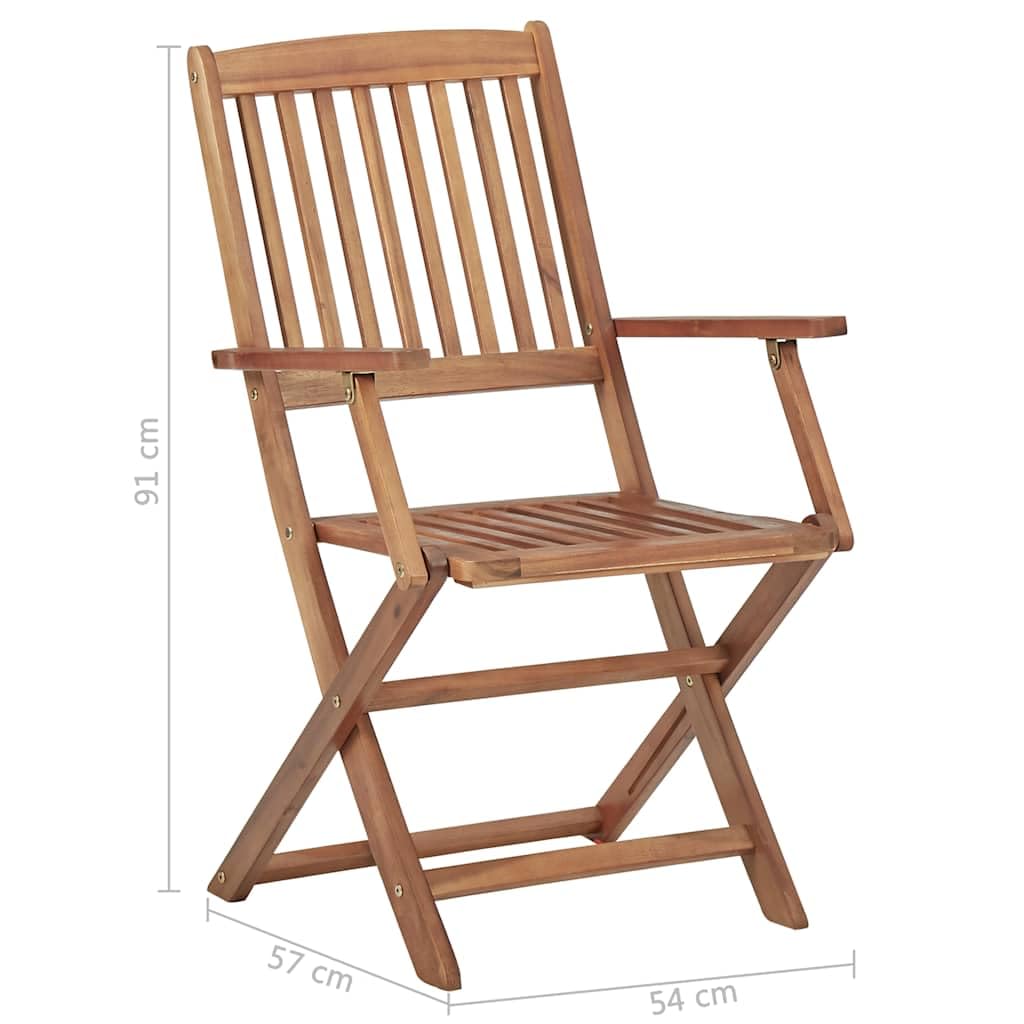 Générique Chaises Pliables d'extérieur Lot de 4 Bois d'acacia Solide,Meubles,Mobilier de Jardin,Sièges de Jardin,Chaises de Jardin,313602