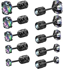 Rainbow-Black(3/4/5/6/7mm)