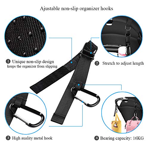 Baby Stroller Organizer with Cup Holder, Universal Non-Slip Stroller Accessories Caddy Bag Fits for Uppababy, Baby Jogger, Britax, BOB and Pet Stroller, Stroller Hooks/ Extra Storage –Baby Shower Gift