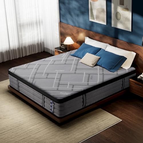 Best Mattress for Side and Stomach Sleepers with Back Pain (2026 Guide) 19 SURLUNKEYS Medium Firm Hybrid Mattress - 14 Inch King Size Mattress Gel Memory Foam & Pocket Coils for Cooling Sleep Back Support Edge Reinforcement