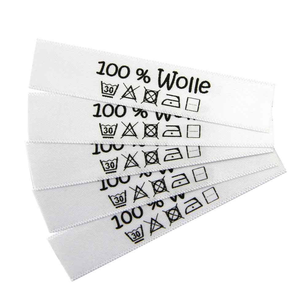 100 Etichette Lavaggio In Cotone - Per Cucire Su Abbigliamento, Istruzioni In Italiano - Foto 7