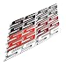 (3 Pieces) small Tilt SS Grill Side Trunk Emblem Badge Decal with Sticker for Chevy IMPALA COBALT Camaro 2010-2015 [black letter with chrome trim]