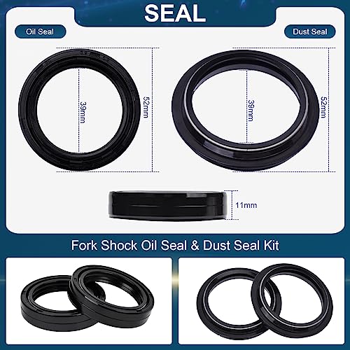 Image of 39mm Fork Seals 45378-87 For Harley Davidson Sportster XLH883 XL883 XL1200 for HONDA 51490-MG2-305 51490-MB9-782 51490-MB9-781 FORK SEAL SET 39mm ID x 52mm OD x 11mm T