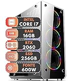 PC Gamer Intel Core i7 3ª Geração 16GB RAM Geforce RTX 2060 6GB SSD 256GB 600W 3green Extreme 3E-007