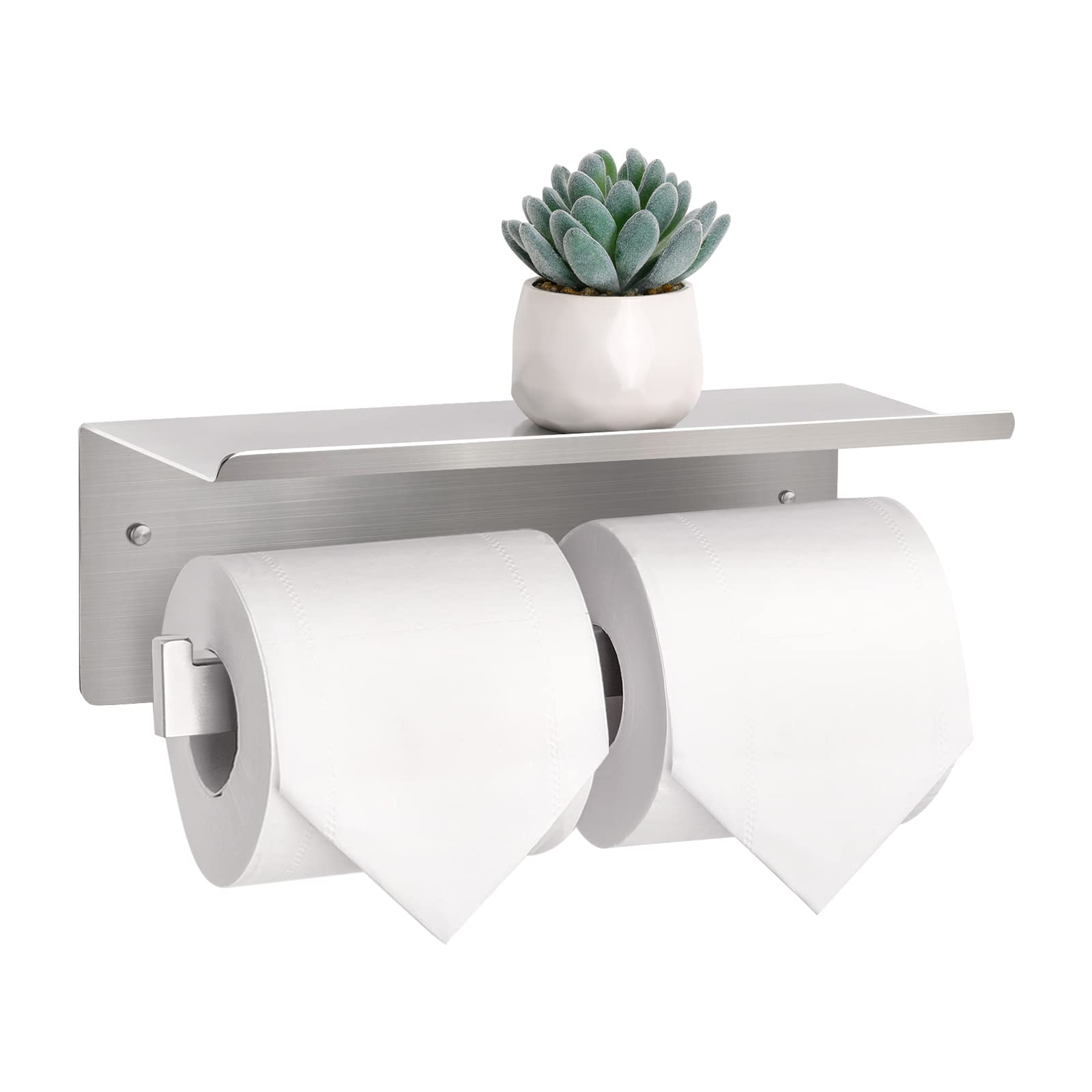 Amazon.com: Double Toilet Paper Holder with Shelf,Idealmax