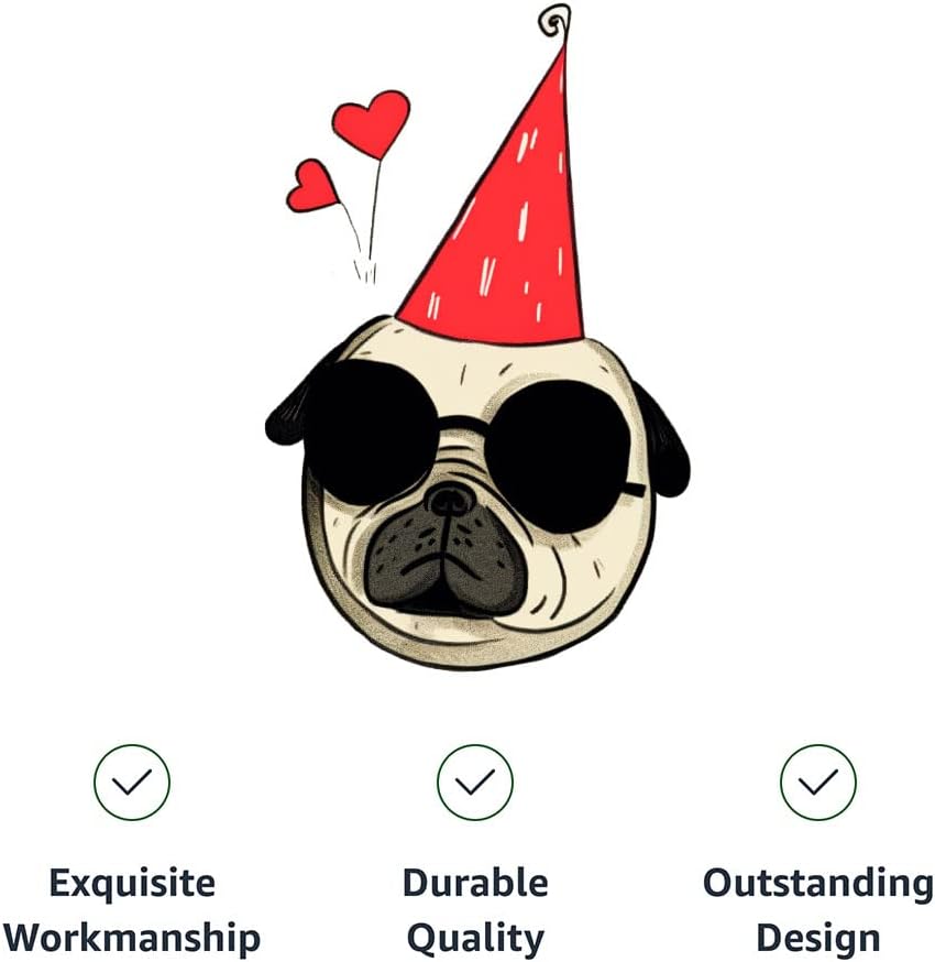 Funny Pug Dog Shirt with Hoodie - Cool Design Dog Hoodie - Graphic Dog Clothing - Pink White, L