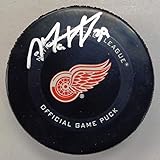 Anthony Mantha Autographed Detroit Wings Official 2019/20 Game Puck - Autographed NHL Pucks