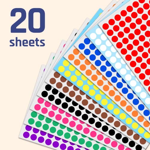 Image of TownStix 3 /8 Color Coding Labels - 10 colors, Pack of 3000