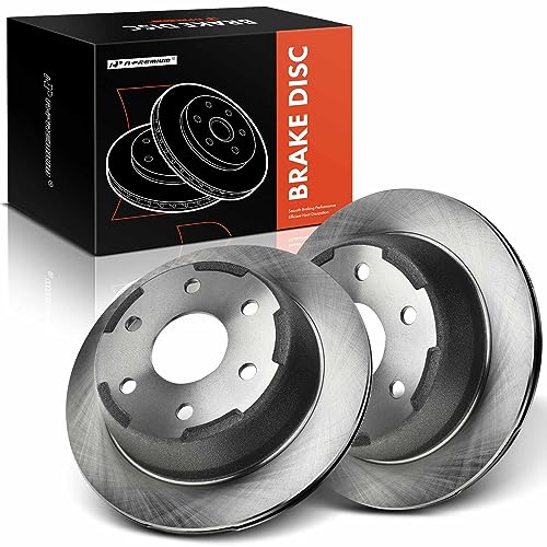 A-Premium Rear Disc Brake Rotors Set Compatible with Chevrolet Silverado Suburban 1500 2500 Tahoe Astro GMC Sierra 1500 2500 Safari Yukon XL 1500