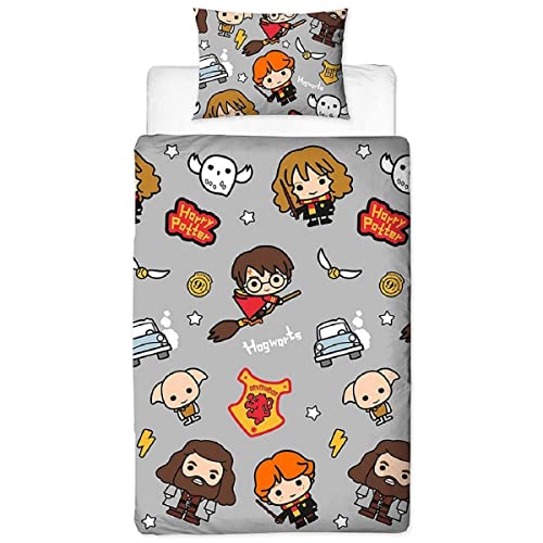 Harry Potter Hogwarts - Juego de funda de edredón individual