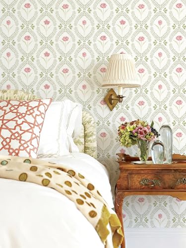 Orainege Peel and Stick Wallpaper Floral Wallpaper 16.9in x118.1in — view 2