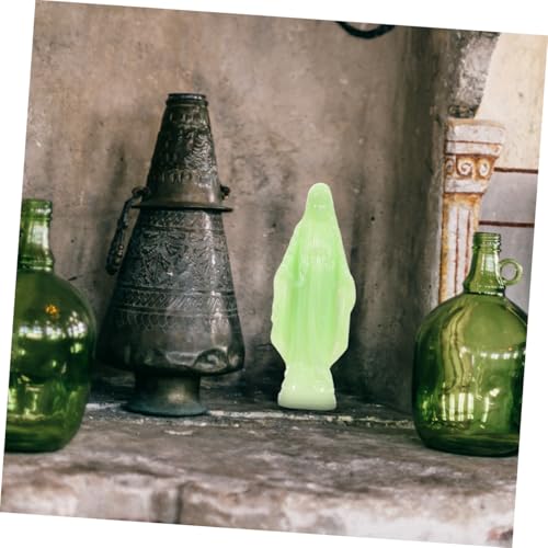 Virgen Luminosa Adorno 2 Piezas Estatua Sagrada María