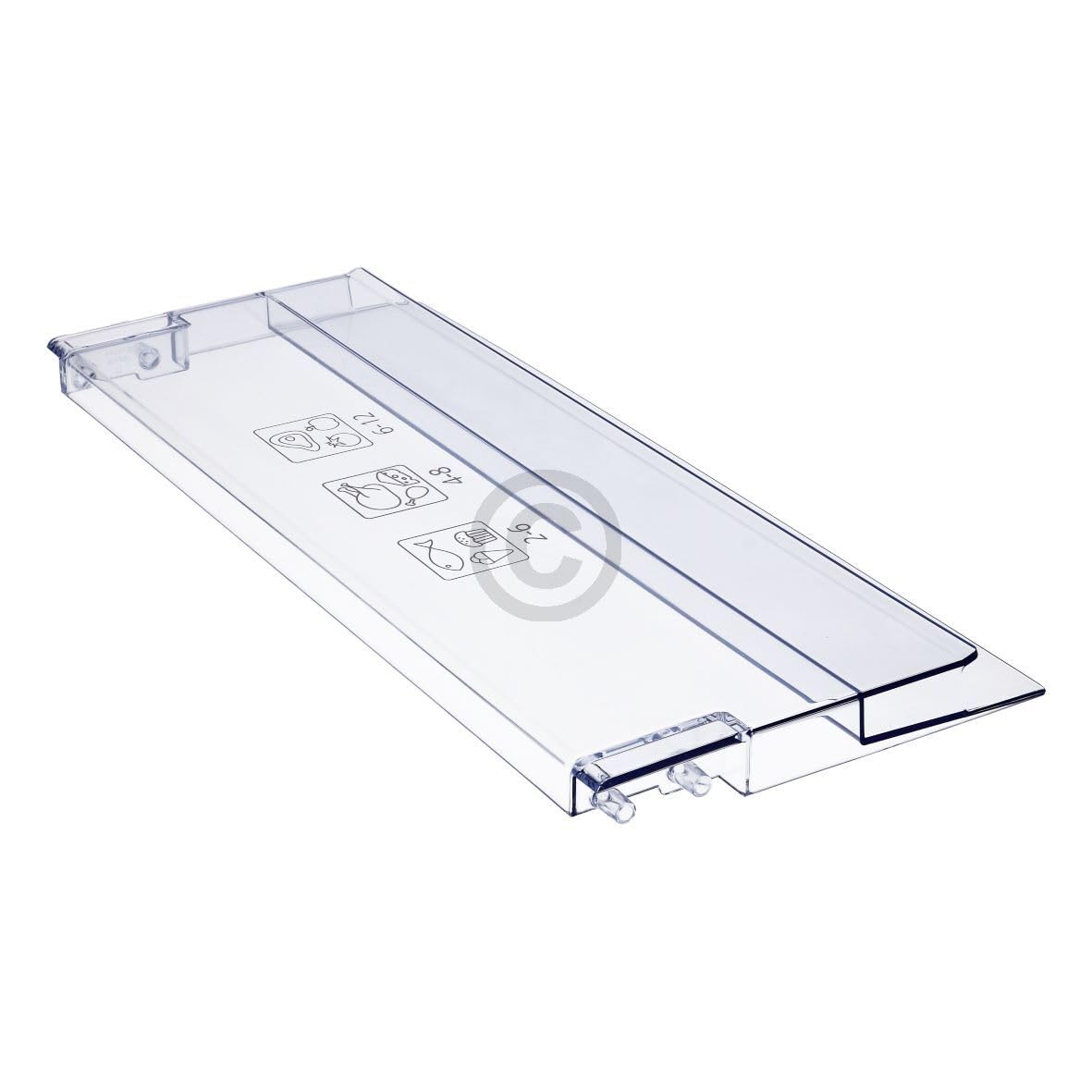 Gefrierfachklappe für Gefrierschrank kompatibel mit beko 5906370700 transparente Klapptüre oben