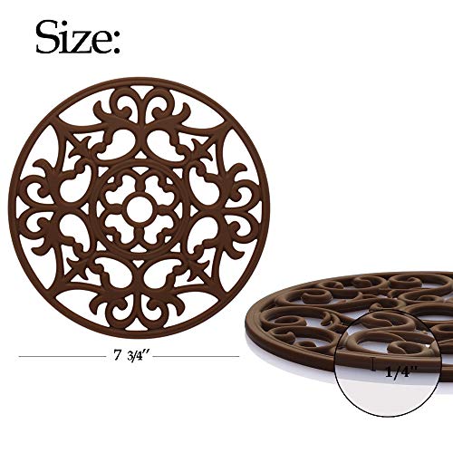 MEFAN-TrivetsSilicone-Trivets-3-Pcs-Silicone-Mats-for-Hot-DishesHot-PotsHot-Pans-Hot-Pads-to-Portect-Table-and-Counter-Top-FlexibleDurableNon-Slip-Coffee MEFAN TrivetsSilicone Trivets 3 Pcs Silicone Mats for Hot DishesHot PotsHot Pans Hot Pads to Portect Table and Counter Top FlexibleDurableNon Slip Coffee