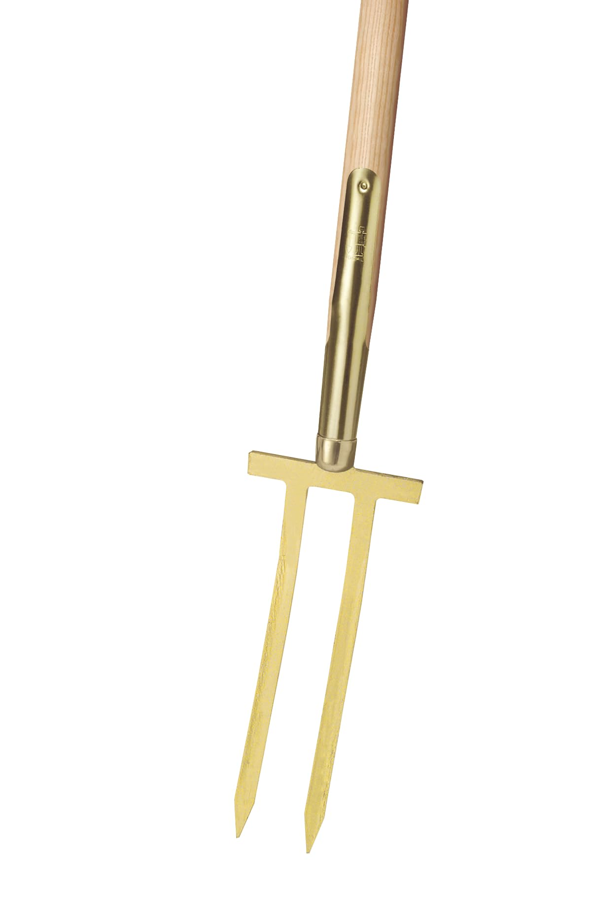 IDEAL Rosengabel mit Bajonettzinken | extra schmale Gartengabel für Enge Bereiche | spezialgehärteter Vergütungsstahl, 2 Spitze Zinken, 60 mm Breite, Eschen-T-Stiel 85 cm mit Schienenzwinge & Kappe