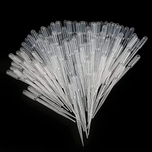 Image of G2PLUS 200PCS 3ml Disposable Plastic Transfer Pipettes, Calibrated Pipettes Dropper for Liquid, Science Laboratory, Essential Oils, Experiment, Make up Tool